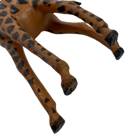Vintage Handmade Leather Wrapped African Giraffe - Picture 8 of 9